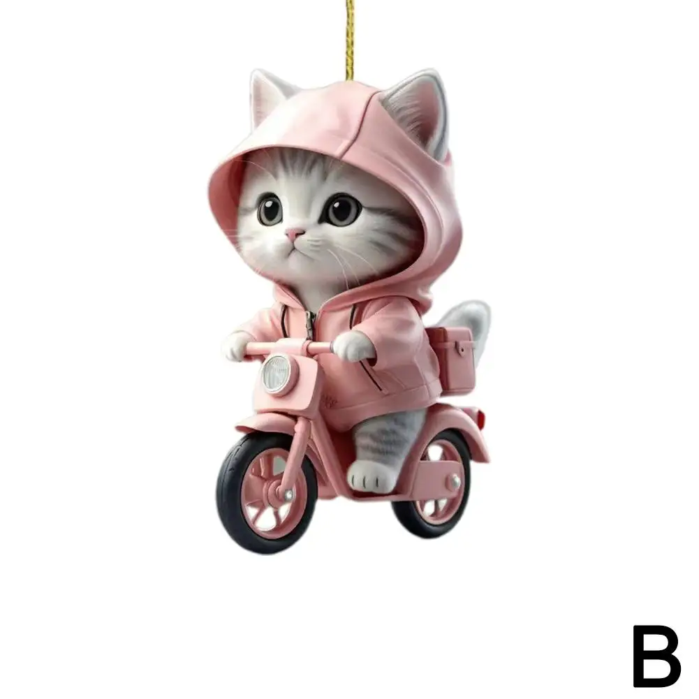 

2D акриловый мультяшный автомобильный кулон, подвеска на рюкзак, милое подвесное акриловое украшение, милый автомобиль, украшения для кошек и собак