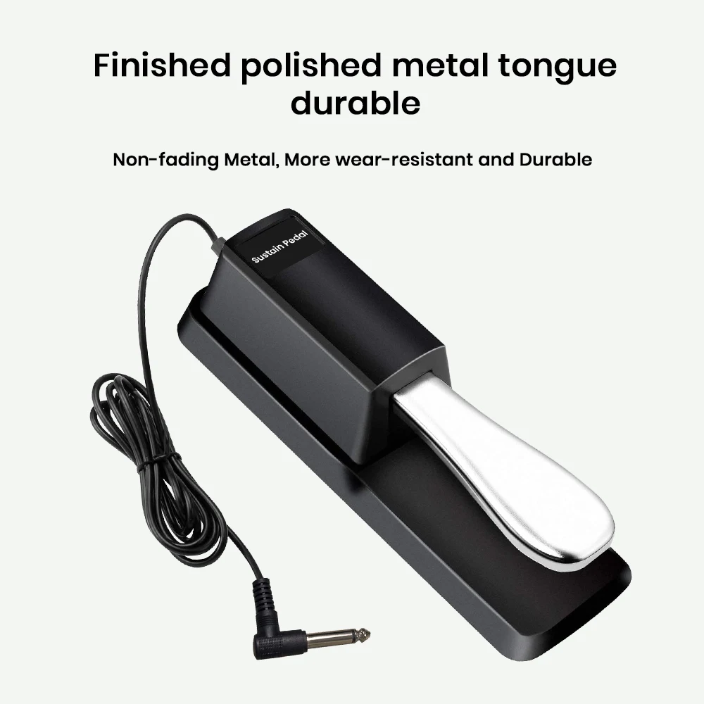 MeloAudio Universal Sustain Pedal with Polarity Switch Damper Pedal for Electric Piano Keyboard Electronic Organ Synthesizer GYH