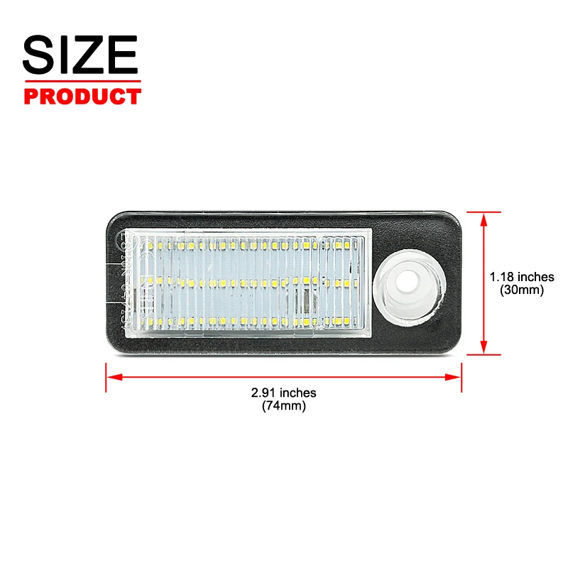 2 шт. для Audi A6 C5 4B Avant Wagon 1998-2005 RS6 2003-2005 белый светодиодный светильник номерного