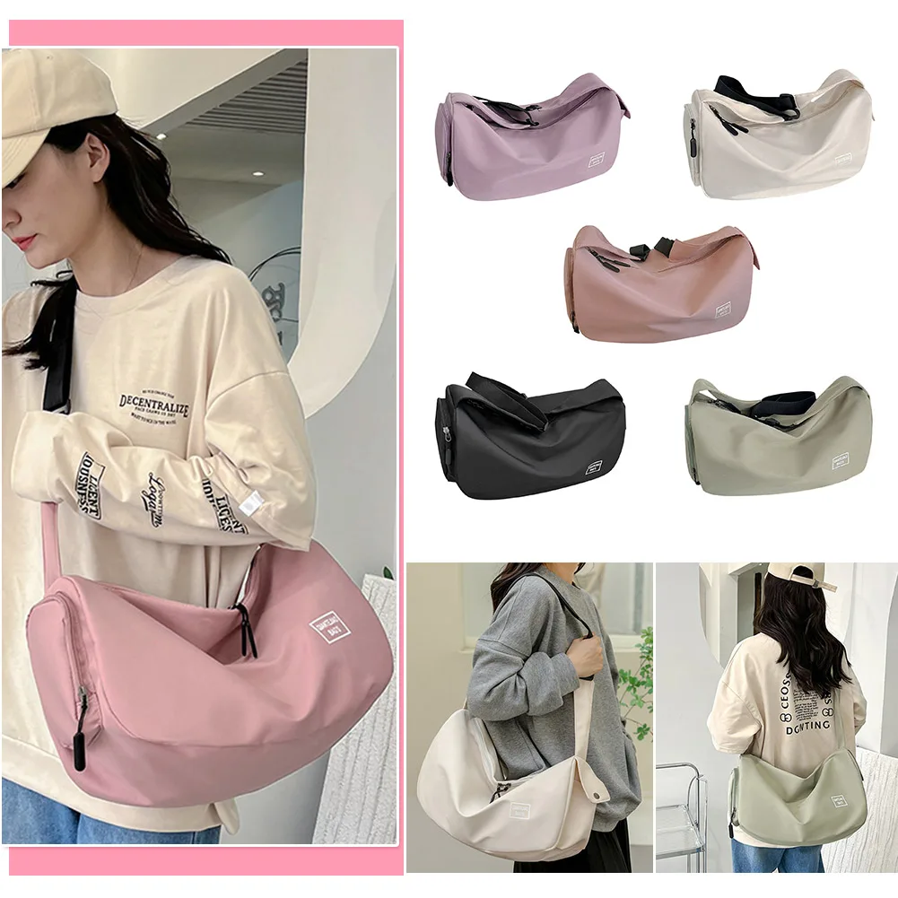 

Однотонная сумка для фитнеса, вместительные портативные сумки для спортзала, многофункциональная износостойкая сумка с карманами на молни...