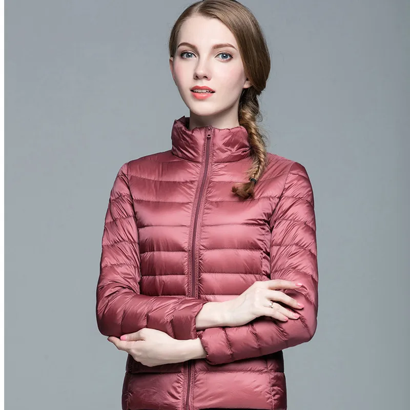 Women's Coats Promotion Free Shipping Autumn Fashion Stand Collar Ultra-Thin Down Jacket Women Large Size Short Coats Wholesale