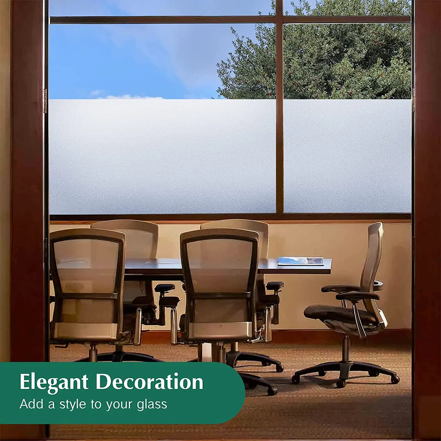 Матовая оконная пленка YaJing самоклеящаяся с защитой от солнца для окон