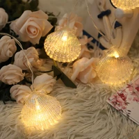 20led garland led string light aa battery shining shell led fairy lights for christmas wedding party outdoor decor lamps