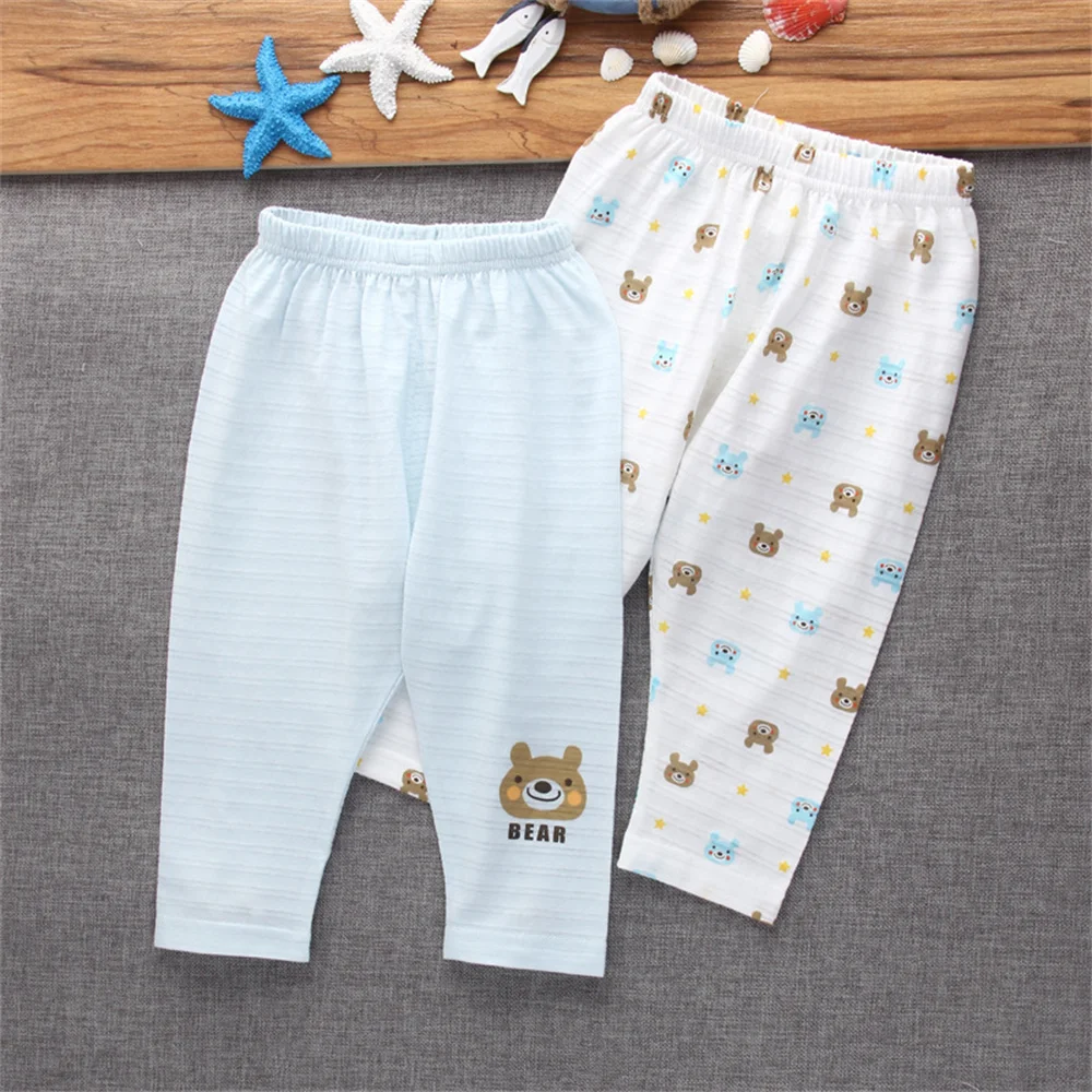 

Spring Autumn Kids Thin Pants 2Pcs Boy and Girls Casual pants Fashion kids Trousers Kid Clothing baby Loose Mosquito Pants