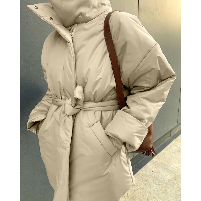 Long Coats Cotton Padded Winter Coat Female Casual Pocket Women Coat Padded Clothes High Quality Handmade