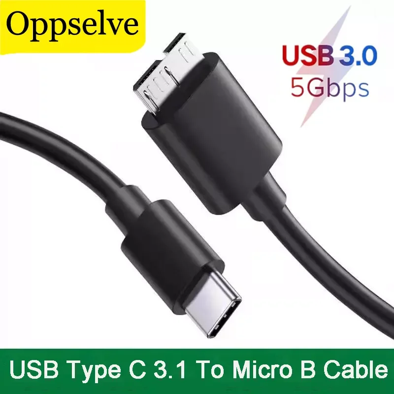 

USB Type C to Micro B 3.0 Cable USB C 5Gbps 3A Data Connector Hard Drive External Cable Adapter For SSD HDD Smartphone PC Laptop