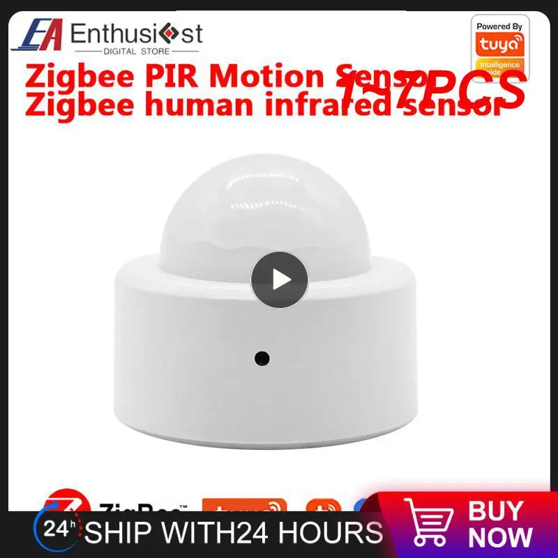 

1~7PCS Tuya Zigbee 3.0 Human Body PIR Motion Sensor Wireless Smart Life Home Security Protection Detector Work With Alexa