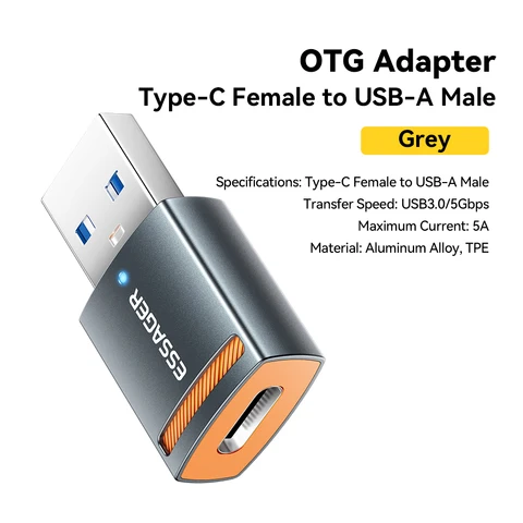 Essager USB 3.0 адаптер OTG USB A «мама» на тип C «папа» конвертер для Macbook pro Air Samsung S20 S10 USB OTG разъем
