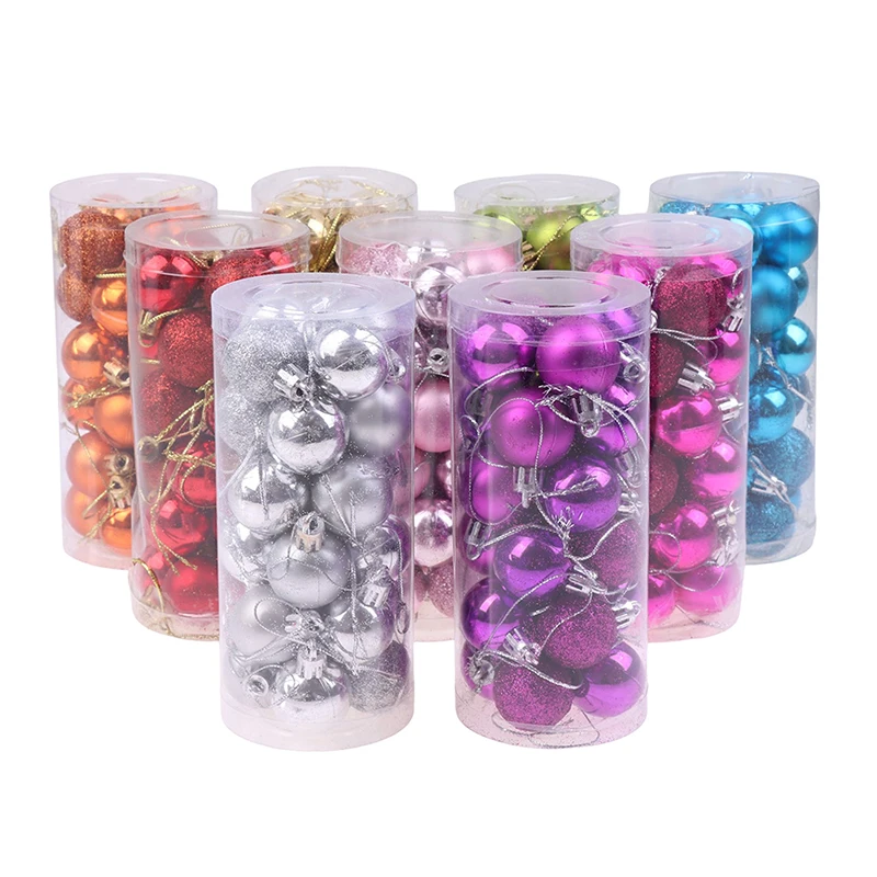 

24 шт./набор, новогодние шары для укравечерние ёлки