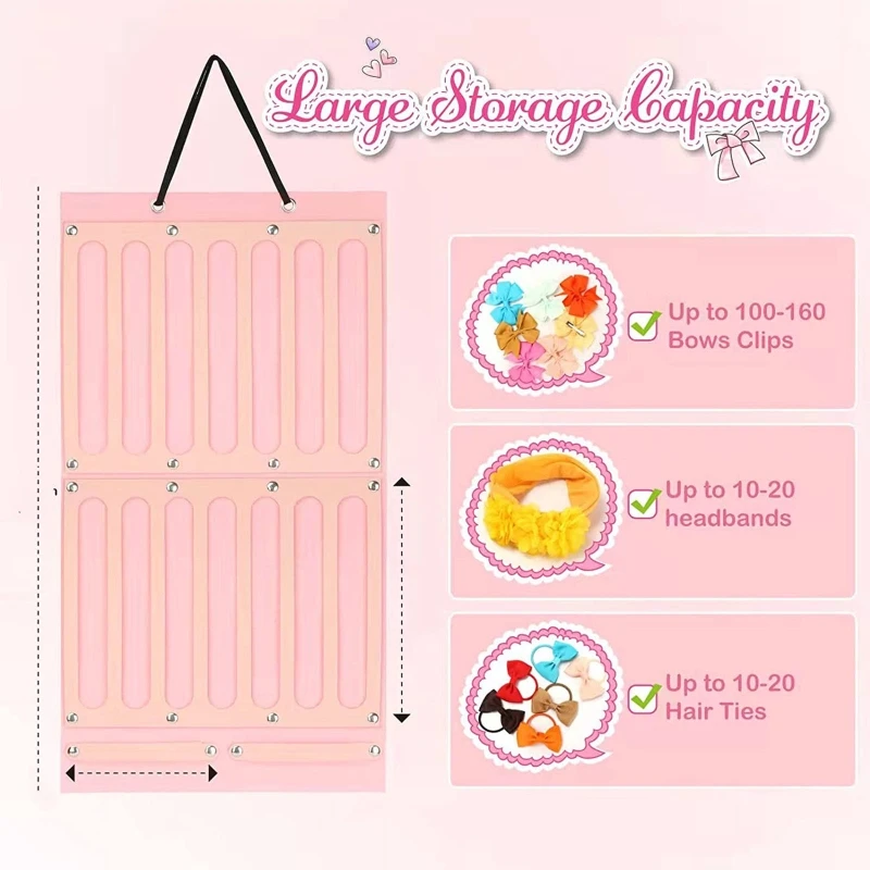 

Children Girls Felt Hair Accessories Storage Hanger Hanging Organizer