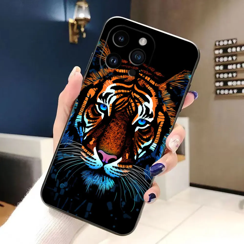 Чехол для телефона с изображением дракона тигра волка iphone Apple 15 14 13 12 11 Pro XS Max Mini X SE