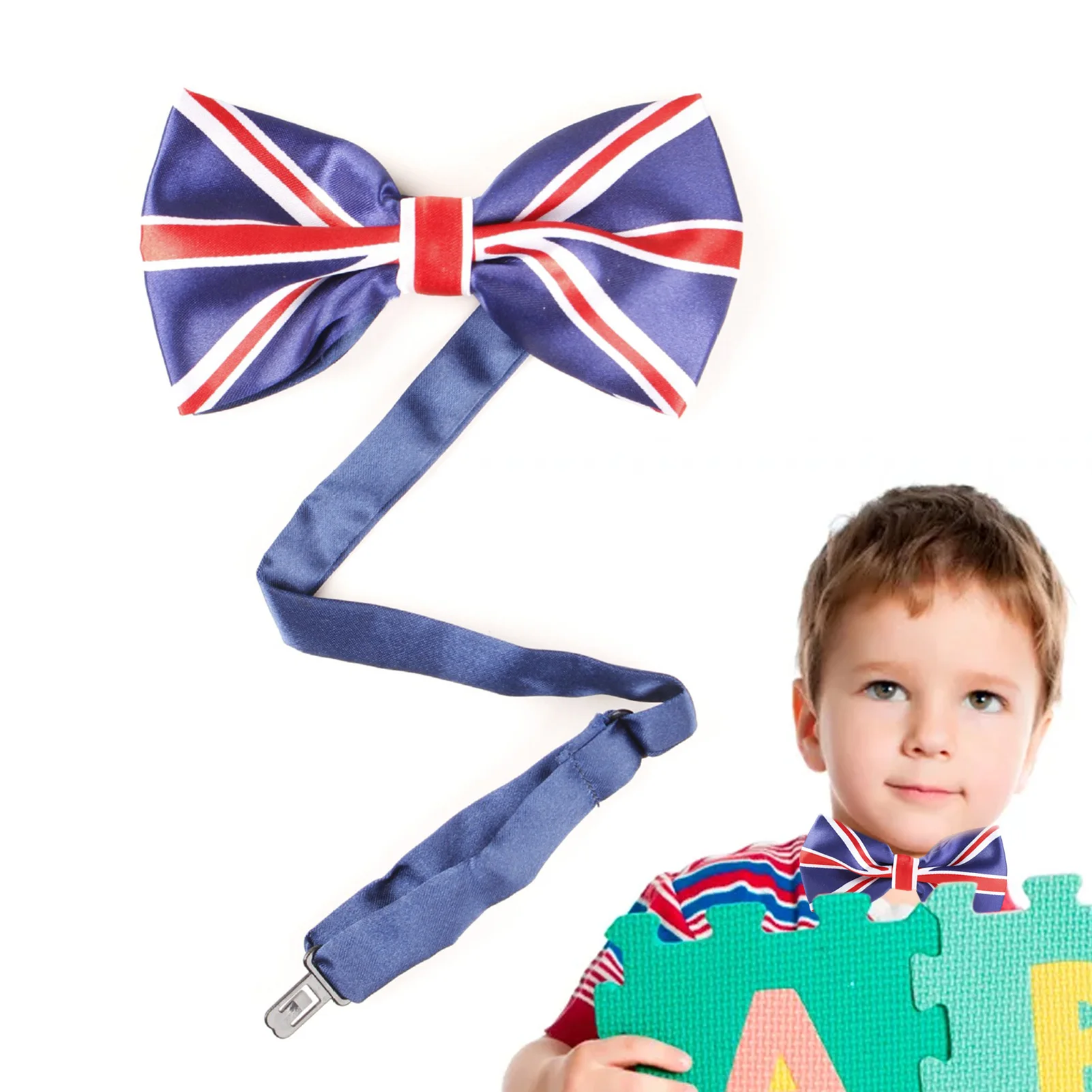 

Union Jack Bow Tie British Party Supply Tied Bow Ties For Adults Kids Party Bow Ties For Men Kids Photo Booth Props