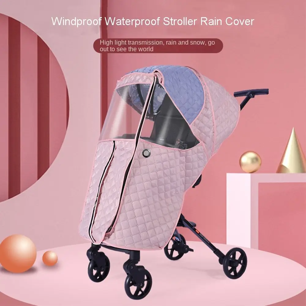 

Accessories Dust Shield Zipper Open Pushchairs Raincoat Stroller Rain Cover Stroller Wind Shield Carriage Canopy Cover