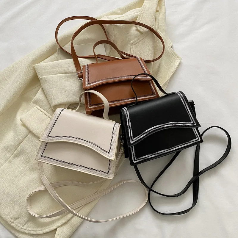 Popular Fashion Simple Texture Small Square Bag 2023 New Fashion Style Versatile Women's One Shoulder Crossbody Bag