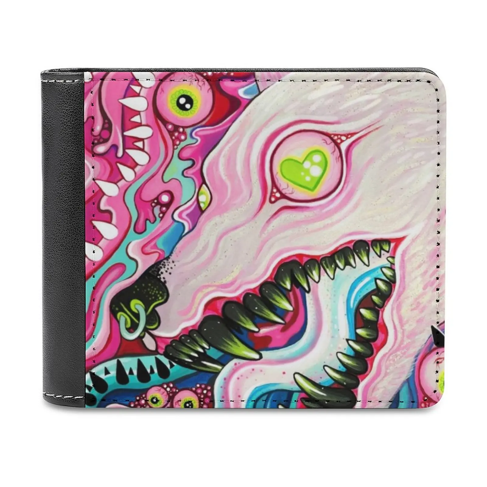 

Мужские кошельки с акриловой росписью Glitterwolf, маленькие кошельки для денег, новый дизайн, долларовая цена, лучший кошелек, милый кошелек с во...