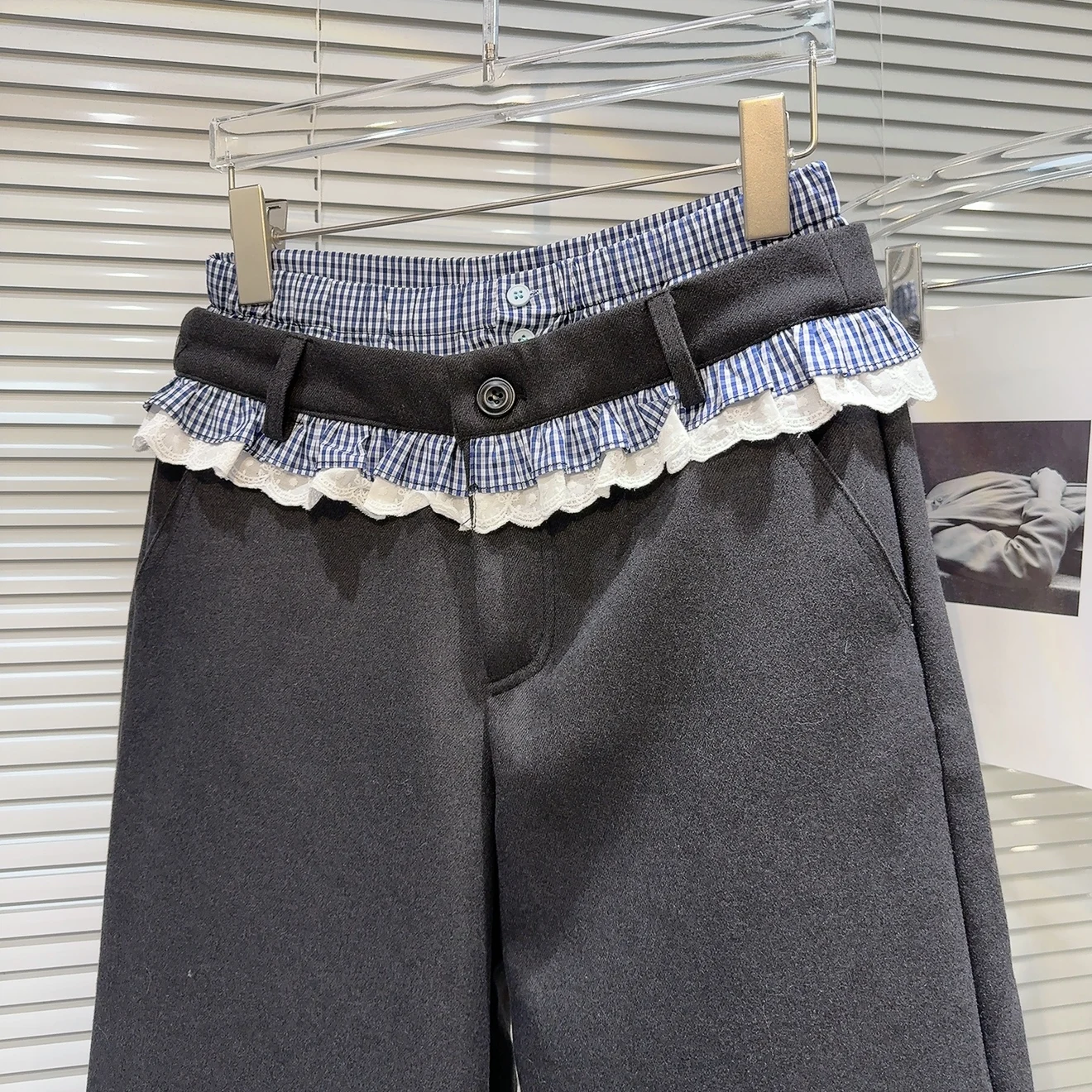 Французская ленивая повседневная клетчатая рубашка с лацканами и длинными