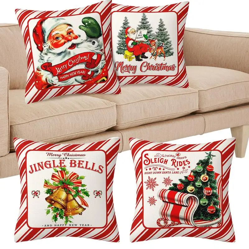 

Рождественские наволочки на подушки 18 х18 дюймов с невидимыми молниями Универсальный Уникальный рождественский уютный чехол для подушки для домашнего декора дивана