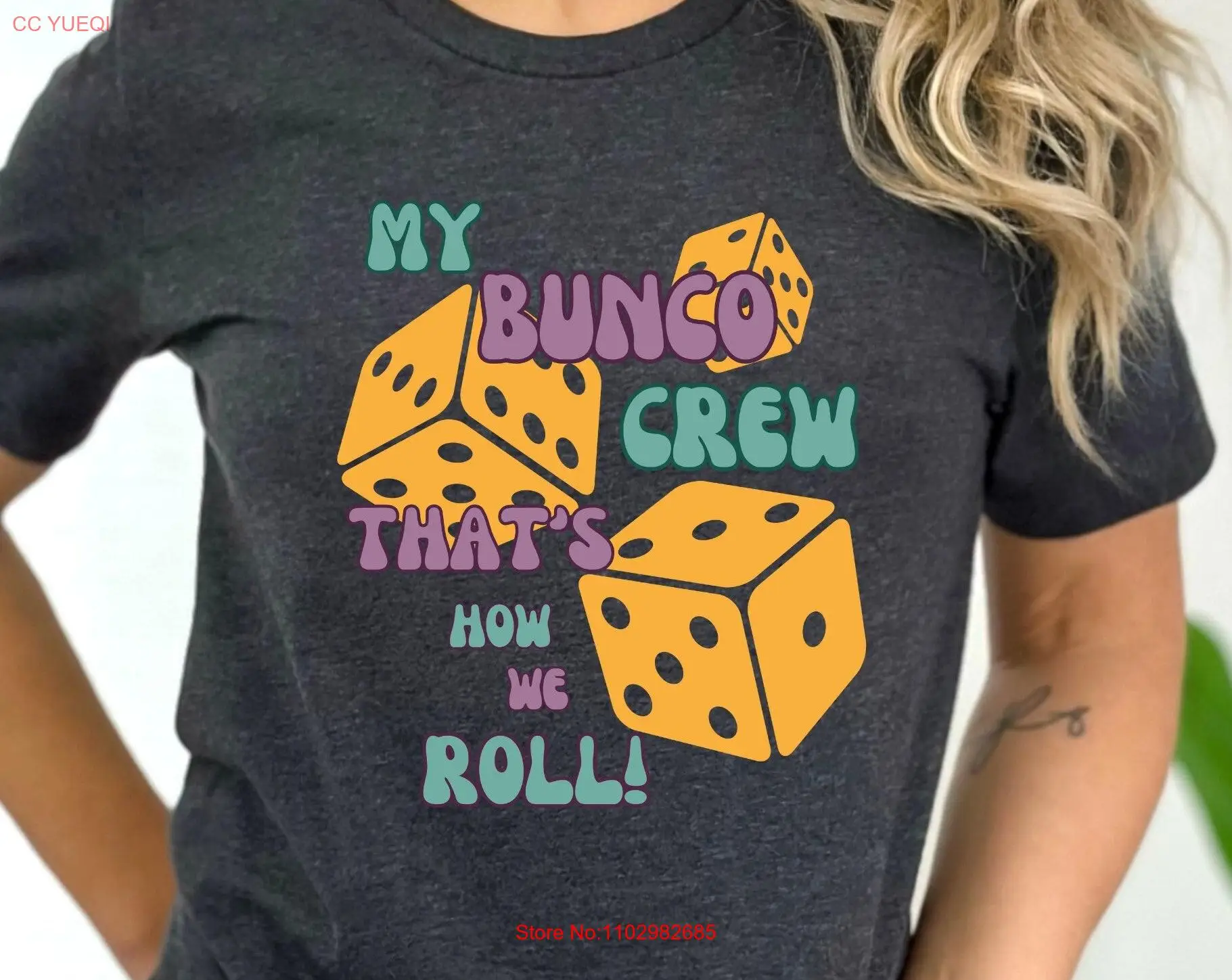Funny Bunco T Shirt Crew That's how we Roll Queen Game for Mom Mother's Day long or short sleeves |