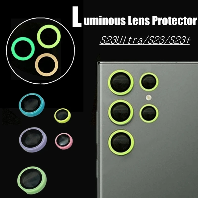 Светящееся Защитное стекло для камеры Samsung Galaxy S23 ультракерамические защитные