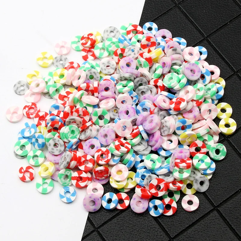 

6mm Loose Clay Beads Chip Splicing Colorful Polymer Spacer Beads For DIY Necklace Bracelet Handmade Jewelry Making Accessories