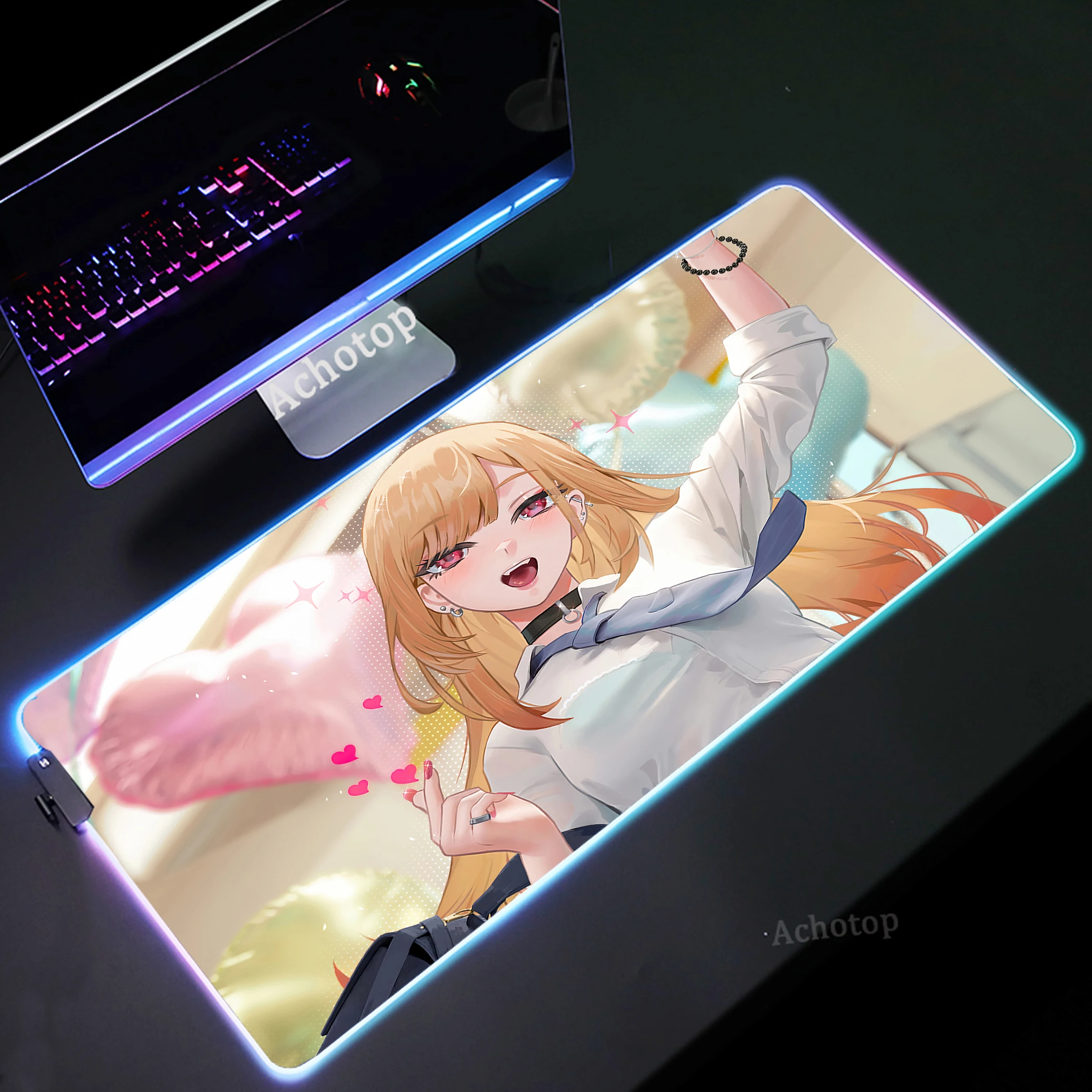 

RGB My Dress-Up Mouse Pad Computer Gamer Mousepad Large Gaming Keyboard Pads LED Backlight Deskmat Anti-slip Rubber Mouse Mats