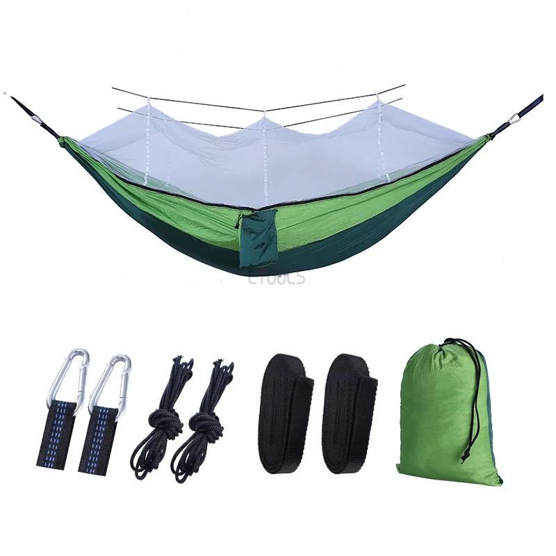 

Double Mosquito Net Hammock Tent 260x140CM Plus Size Outdoor Anti-mosquito Hammock Umbrella Cloth Nylon Anti-rollover Camping
