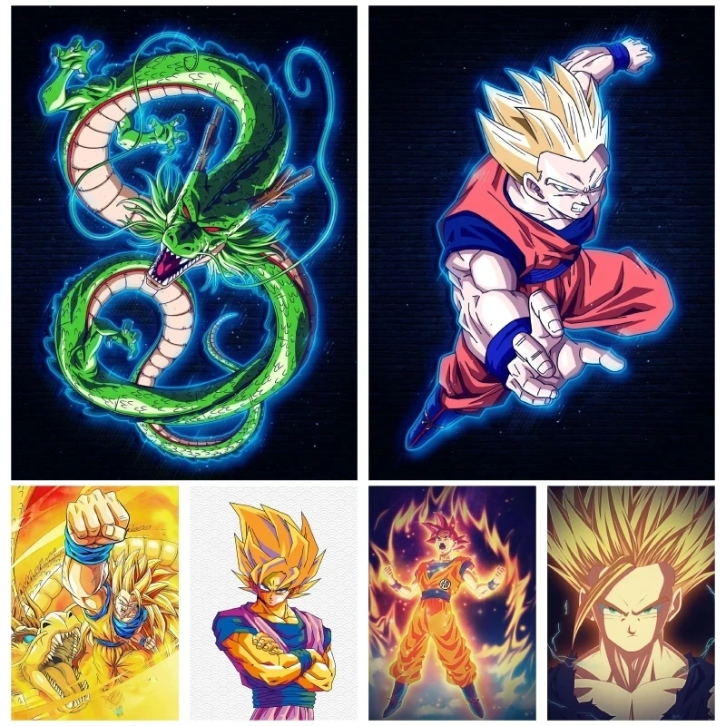 

Kakarotto плакат картина Драконий жемчуг HD печать супер сайян настенное Искусство Холст мультфильм живопись дома Спальня Декор Фон