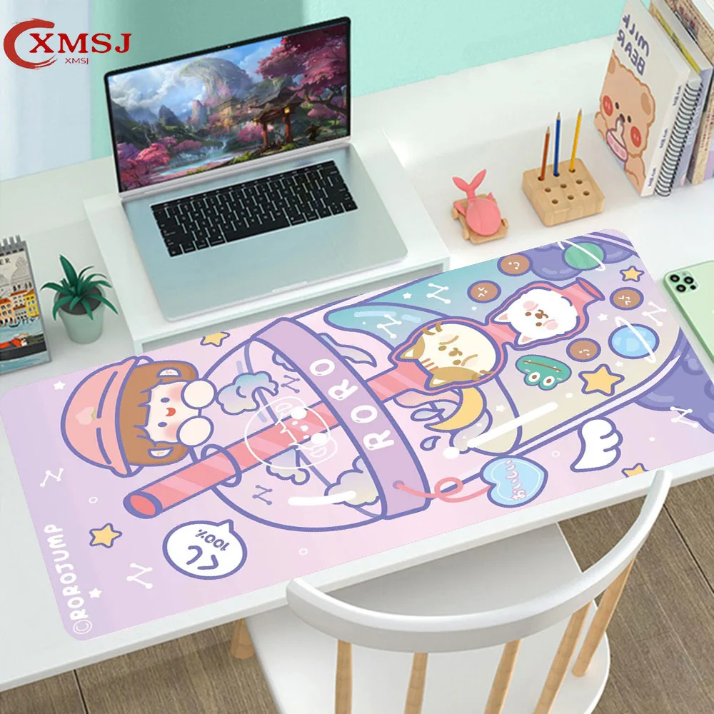 

Cartoon water cup painting mouse pad large game accessories mouse pad suitable for desktop office computer carpet home XXL40x90