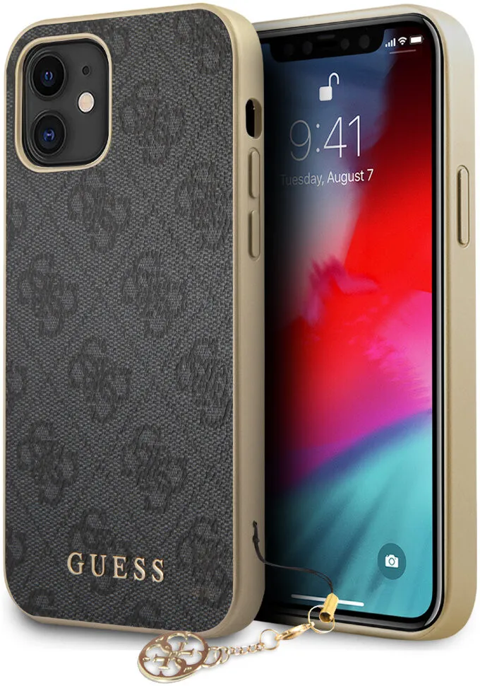 Чехол CG Mobile Guess 4G Charms collection Hard для iPhone 12 mini цвет Серый