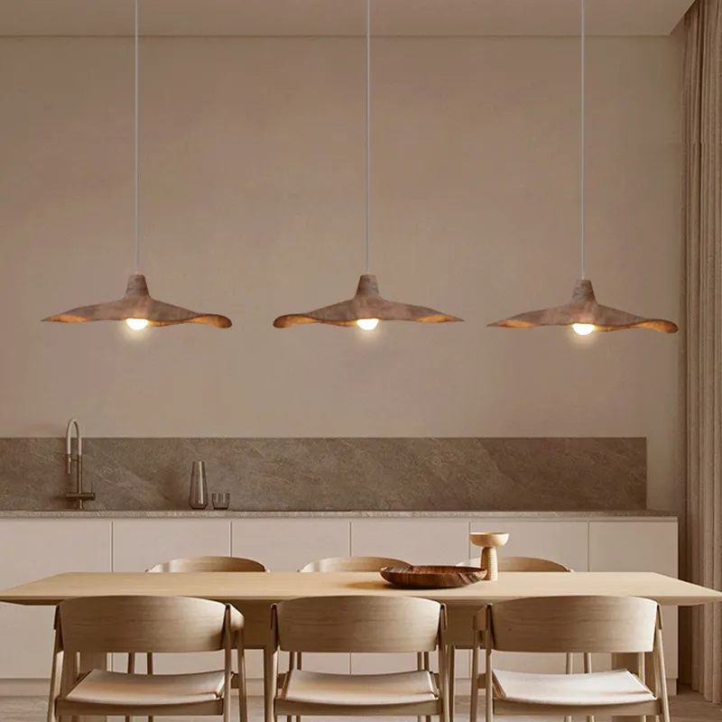 

Japanese wabi-sabi ceiling chandelier modern dining room living room LED Pendant light minimalist designer e27 Hanging lamps
