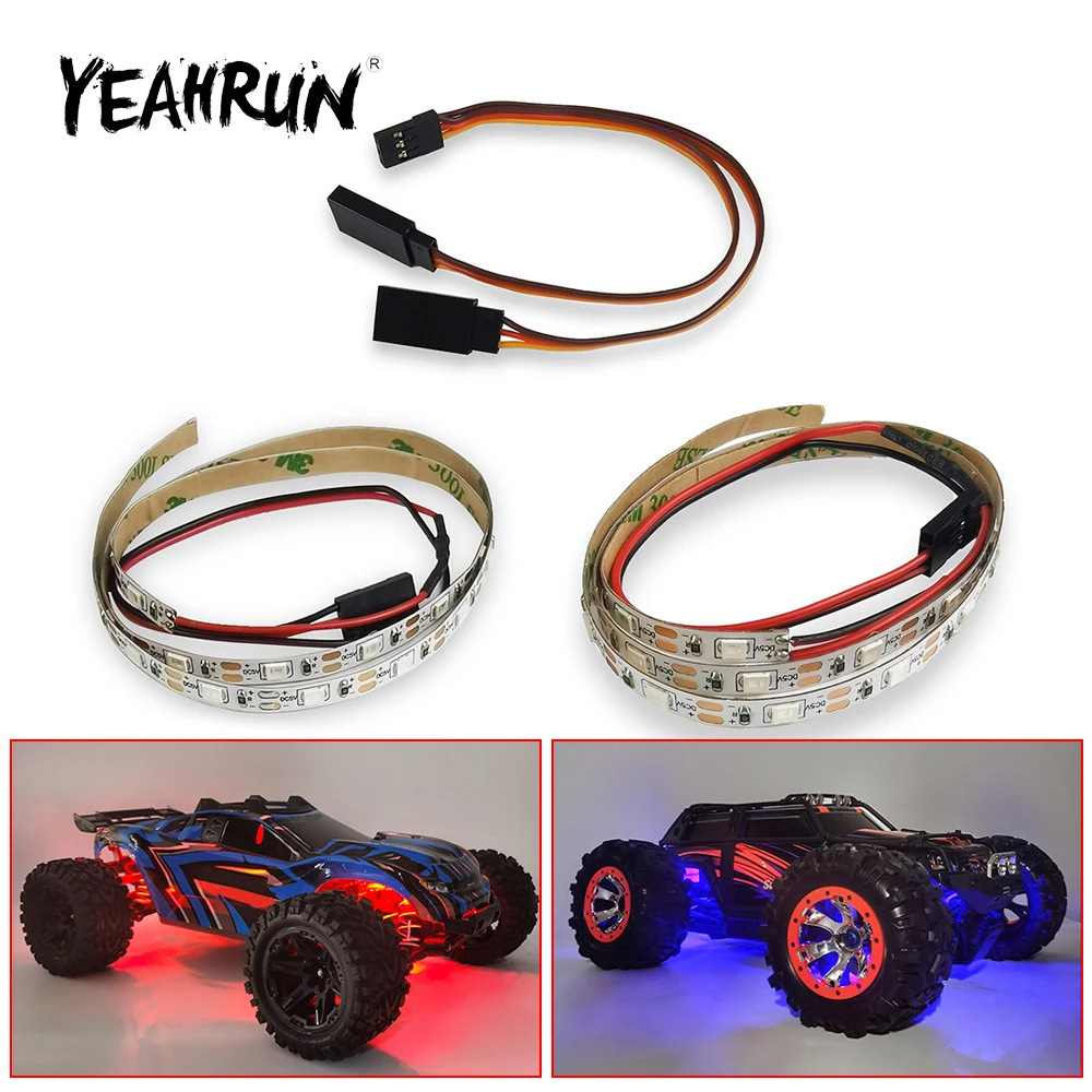 

Красный/синий шасси, светодиодные фары YEAHRUN для Axial SCX10 II 90046 90047 Traxxas TRX4 rdler 1/10, модель радиоуправляемого автомобиля, детали самолета