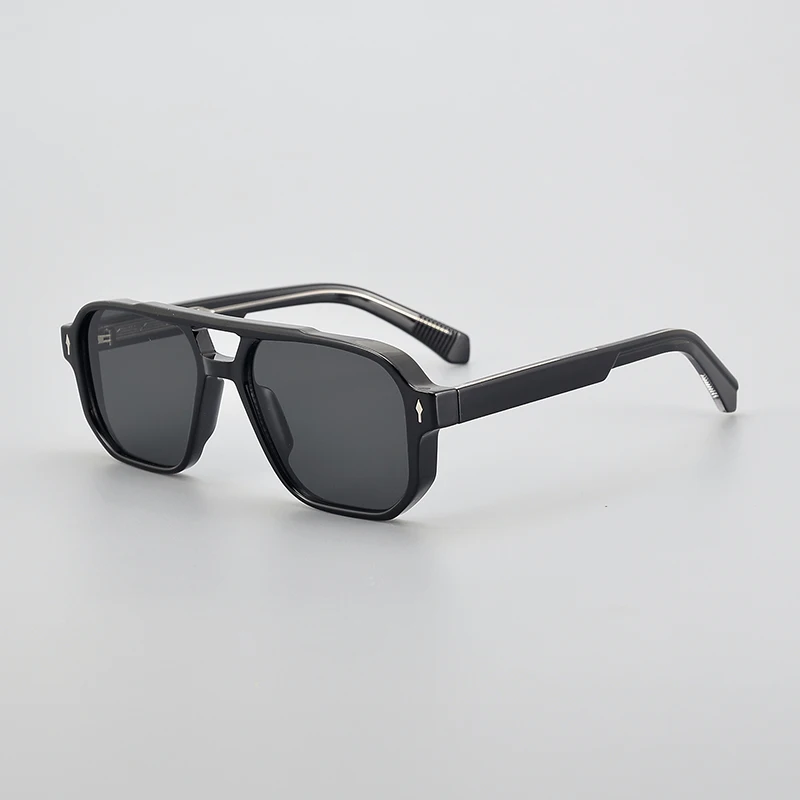 Модные солнцезащитные очки в большой квадратной оправе стиле ретро UV400 нишевые