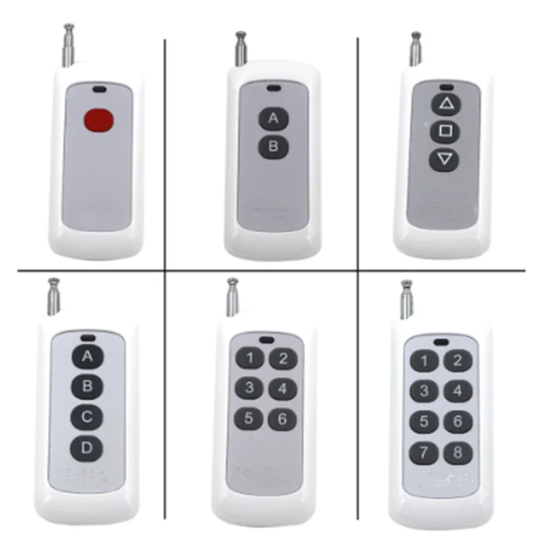 500m 1CH 2CH 3CH 4CH 6CH 8CH 1 2 3 4 6 8 CH Channel RF Wireless Remote Control Transmitter,315 / 433 MHz