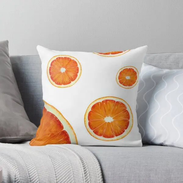 

Orange You Glad Printing Throw Pillow Cover Bedroom Waist Sofa Office Home Soft Decor Fashion Square Case Pillows not include