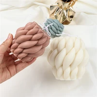 geometry raindrop twirl pillar candle mold 3d thread rope swirl knot silicone mould difusser plaster diy home decorate making