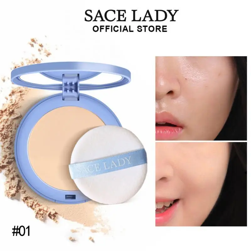 

SACE LADY 6 Colors Loose Powder Makeup Transparent Finishing Powder Waterproof Cosmetic For Face Finish Setting With Puff Women
