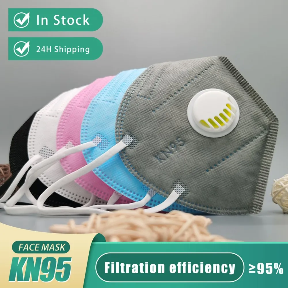 

5 слоев, одобренные FFP2 Сертифицированные CE маски Kn95 FPP2 Mascarillas fp2взрослые Homologada KN95, дышащие трубки FFP2MASK, черные