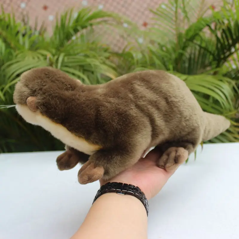 Реалистичная Коричневая Выдра Мягкая Наполненная Дикая Плюшевая Игрушка Эмуляционная Кукла Kid Девочка Мальчик День Рождения Рождественский Подарок 1шт.