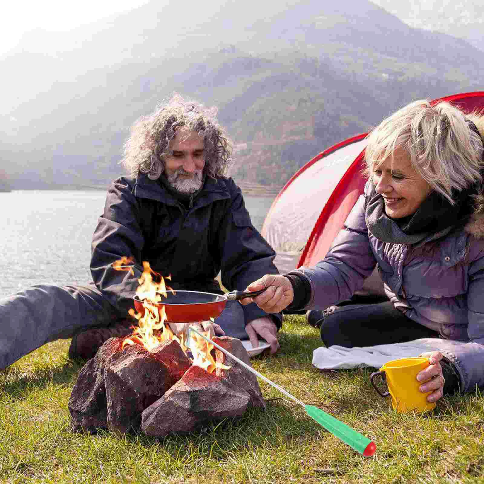 Портативный Fire Poker Открытый Крытый Pit Камин Инструмент Покер Металлический