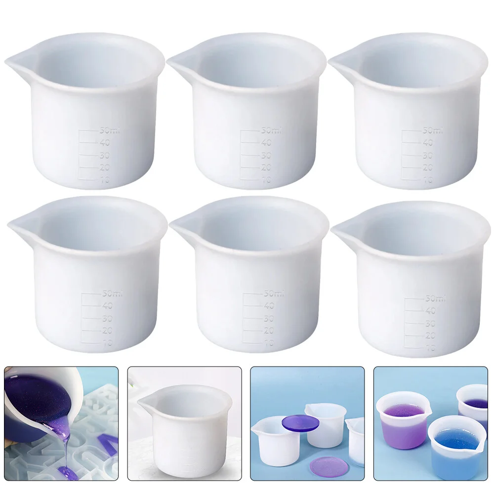 

6 Pcs Specimen Clay Molds DIY Mixing Tools Epoxy Craft Silicone Cup Cups Resin Silica Gel