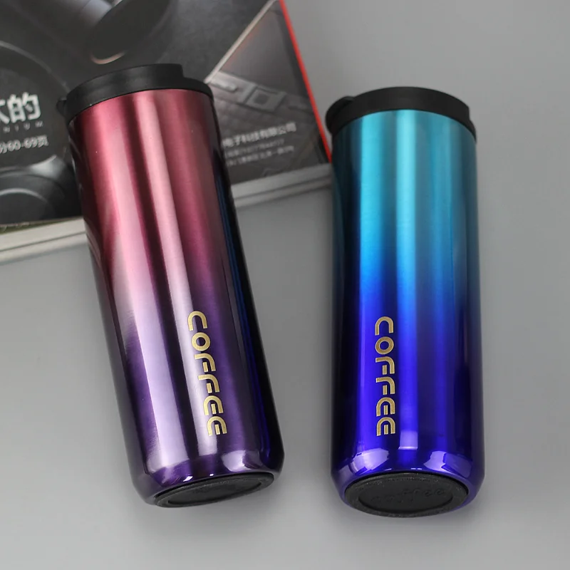 

350ml/500ml 304 Stainless Steel Milk Tea Coffee Mug Leak Proof Thermos Cup Travel Thermos Cup Gift Insulated Water Bottle