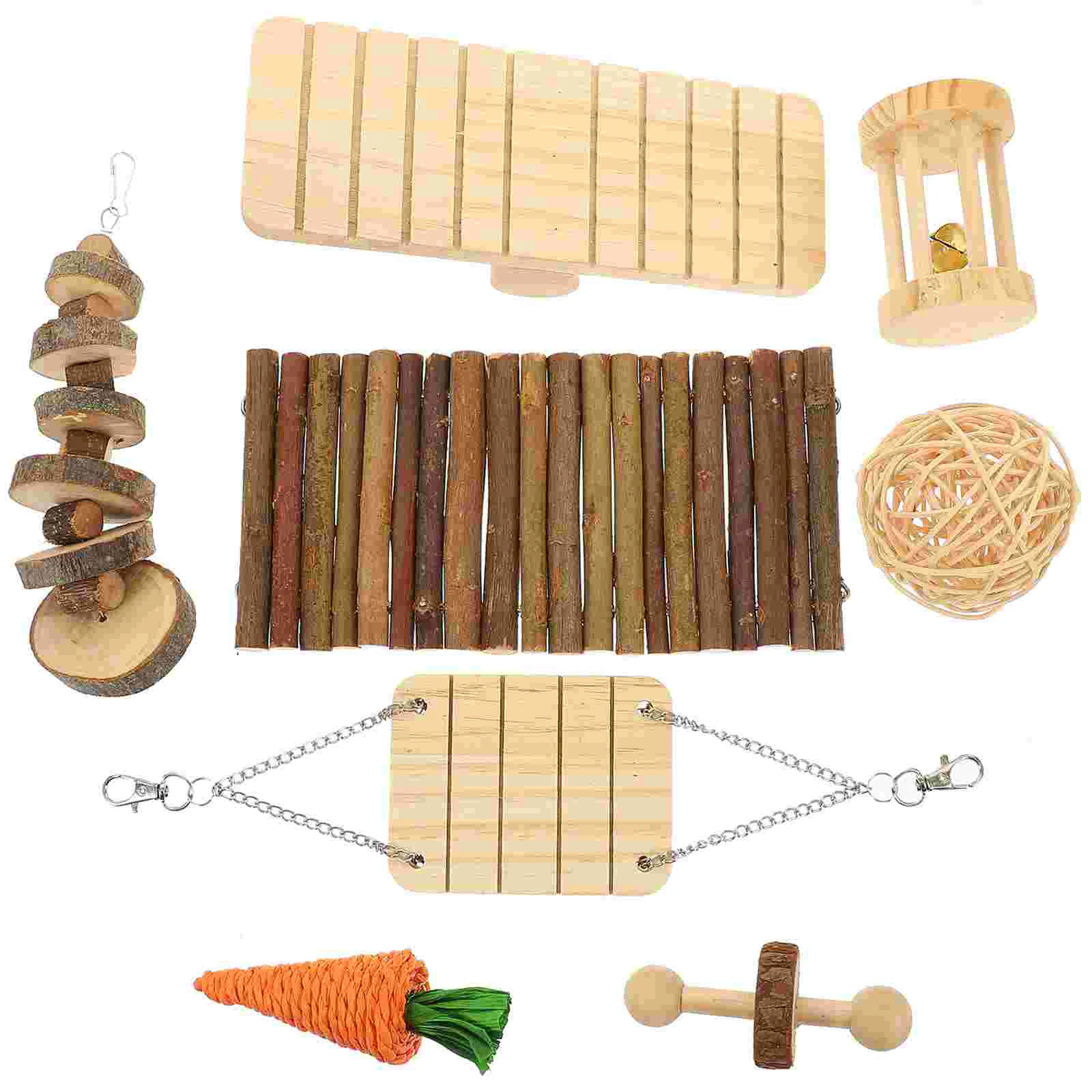 

1 Set Rabbit Bunny Teething Hamster Platform Rabbit Chew Chinchilla Cage Accessories for Animals Bunny
