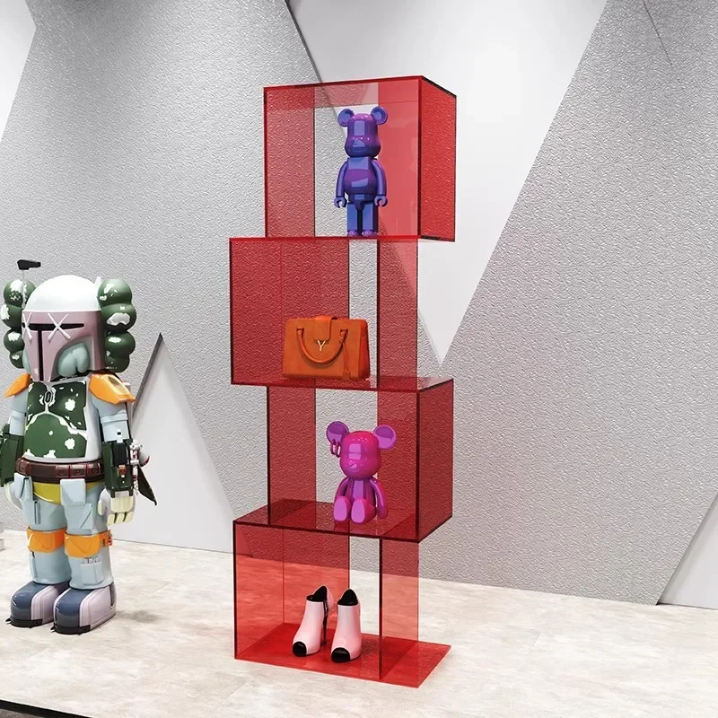 Акриловая витрина Подставка для сумок обуви в торговом центре Витрина Угловой