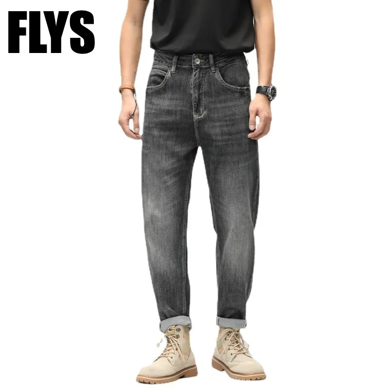 

Hight Quality Brand Classic Men Summer Casual Mid-Rise Straight Denim Jeans Long Pants Comfortable Trousers Loose Fit Man Cloth