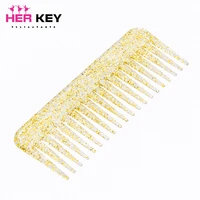 1pcs 20 teeth tooth comb large wide black plastic pro salon barber hairdressing combs reduce hair loss hair care tool
