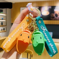 fashion shark slippers keychain trend couple schoolbag ornament car keychain pendant men and women gifts keychain ring ys248
