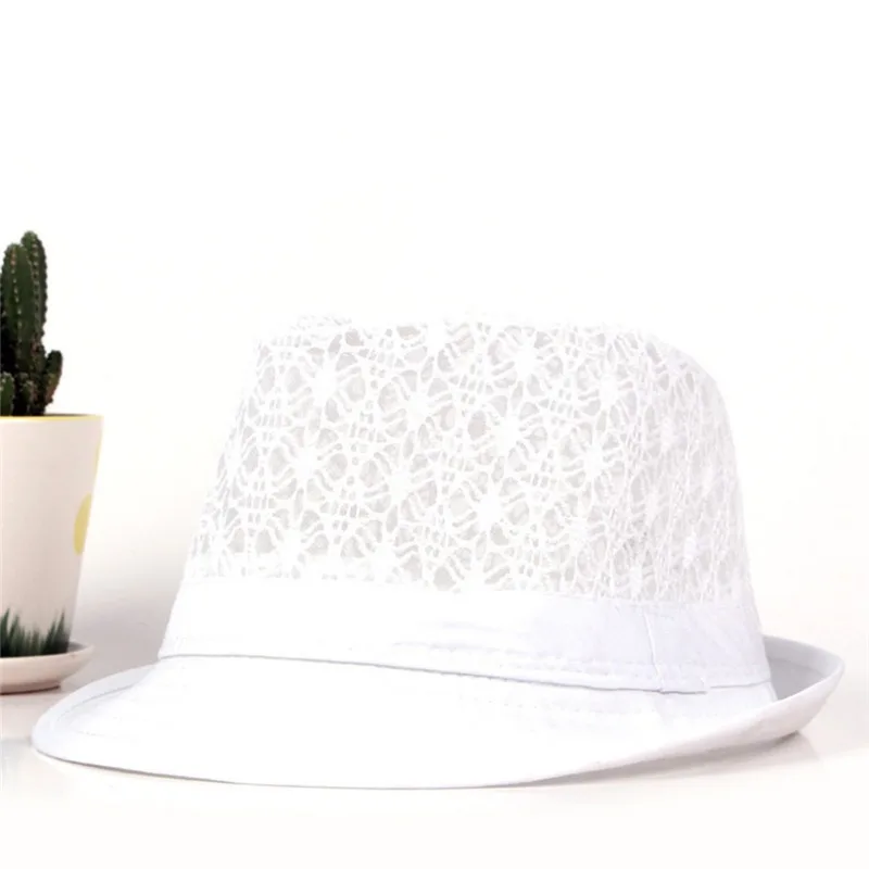 

New Summer Men Women Beach Sun Hats Candy Color for Party Packable Breathable Hollow Out Sun Beach Hat Cuban Trilby
