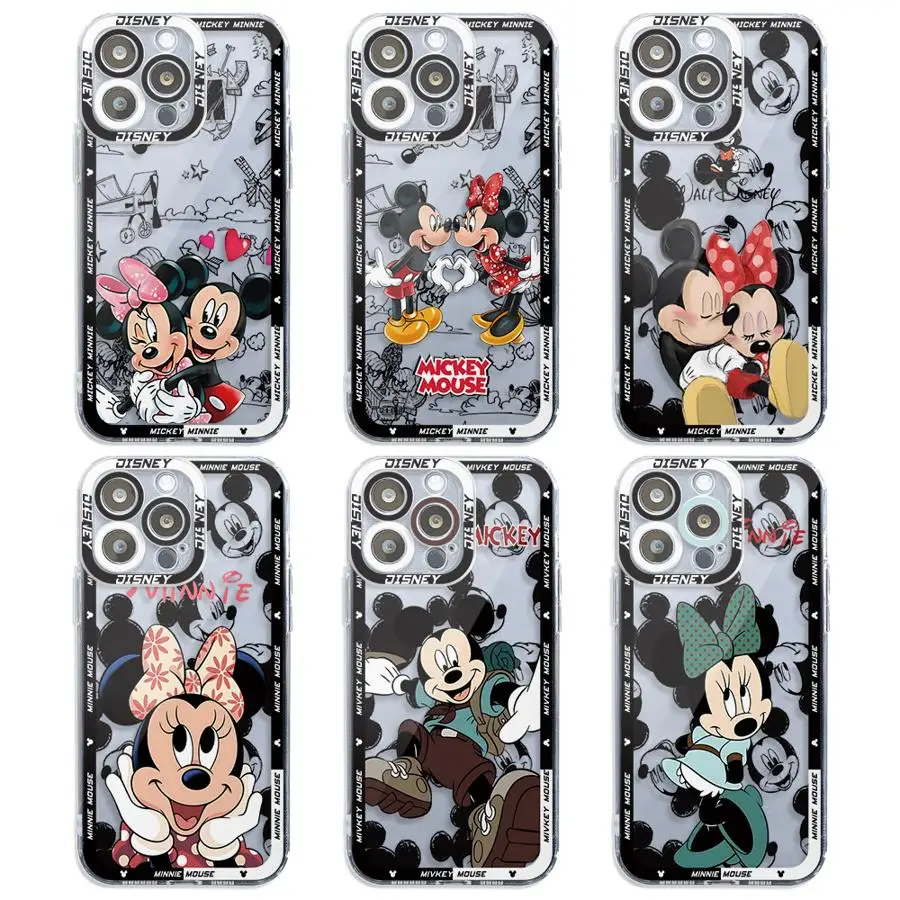 Disney Mickey Mouse Cover Phone Case for Apple iPhone 13 15 16 Pro Max 14 11 12 7 8 Plus X XS MAX XR Plu Soft TPU