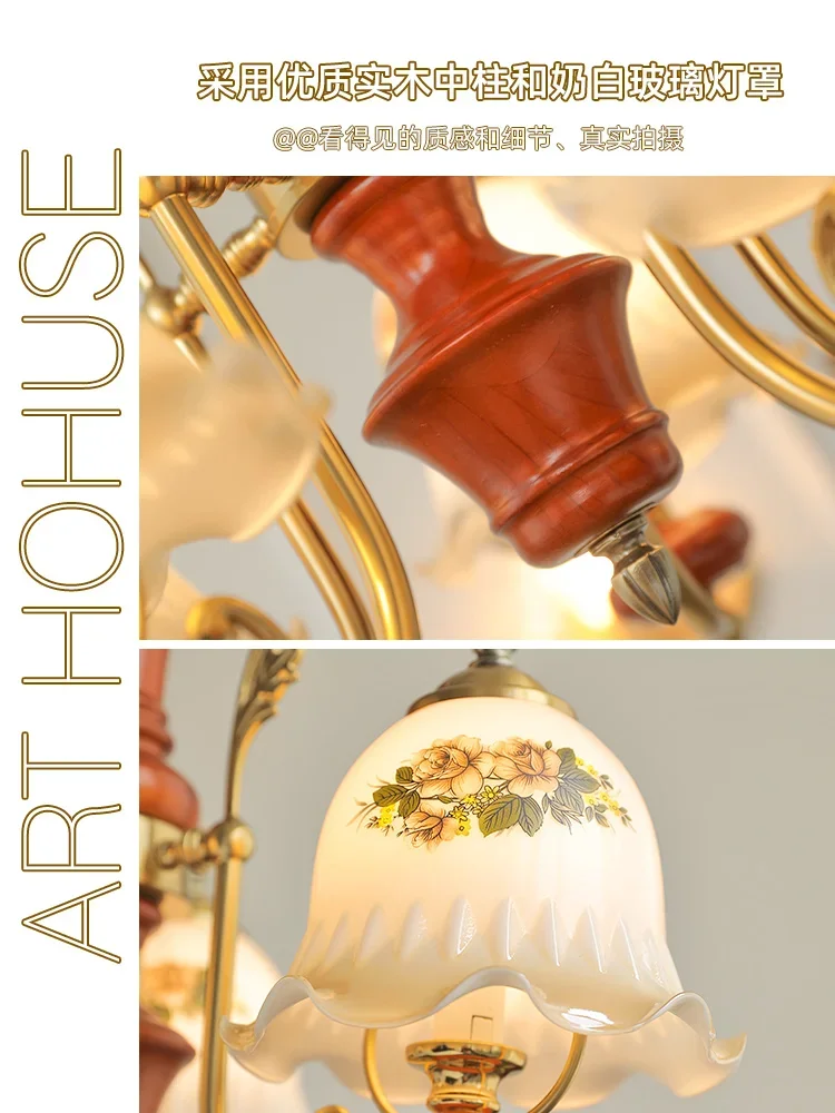 Американская пасторальная ретро-люстра для спальни