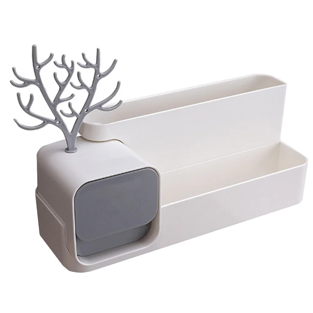 

1 Pc Bathroom Storage Holder Hanging Wall Mounted Bathroom Storage Bathroom Rack Adhesive Bathroom Organizer